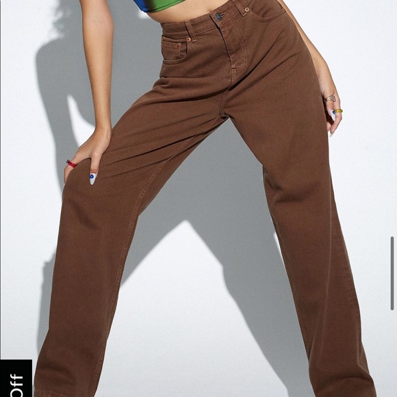 Motel Rocks Jeans Motel X Olivia Neill Parallel Jeans In Rich Brown